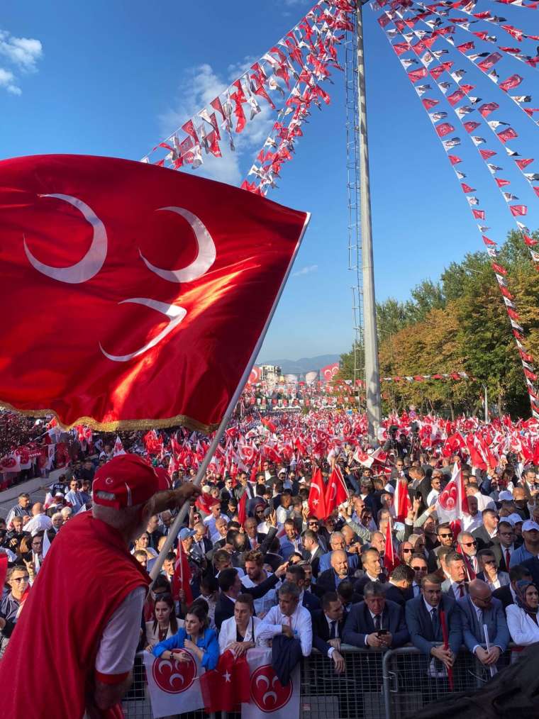 MHP Lideri Bahçeli, ikinci mitingini Bursa'da yapıyor 13