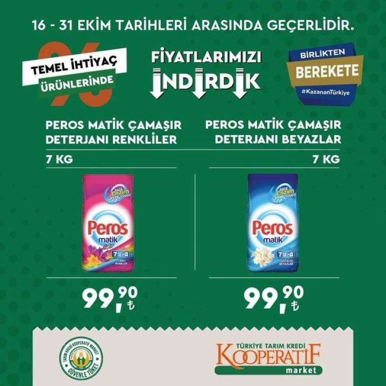 Tarım Kredi Kooperatif Market'te indirim rüzgarı esiyor! Son tarih 31 Ekim... 10