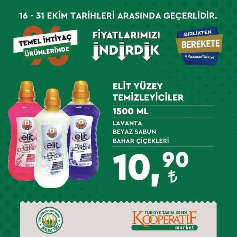 Tarım Kredi Kooperatif Market'te indirim rüzgarı esiyor! Son tarih 31 Ekim... 12