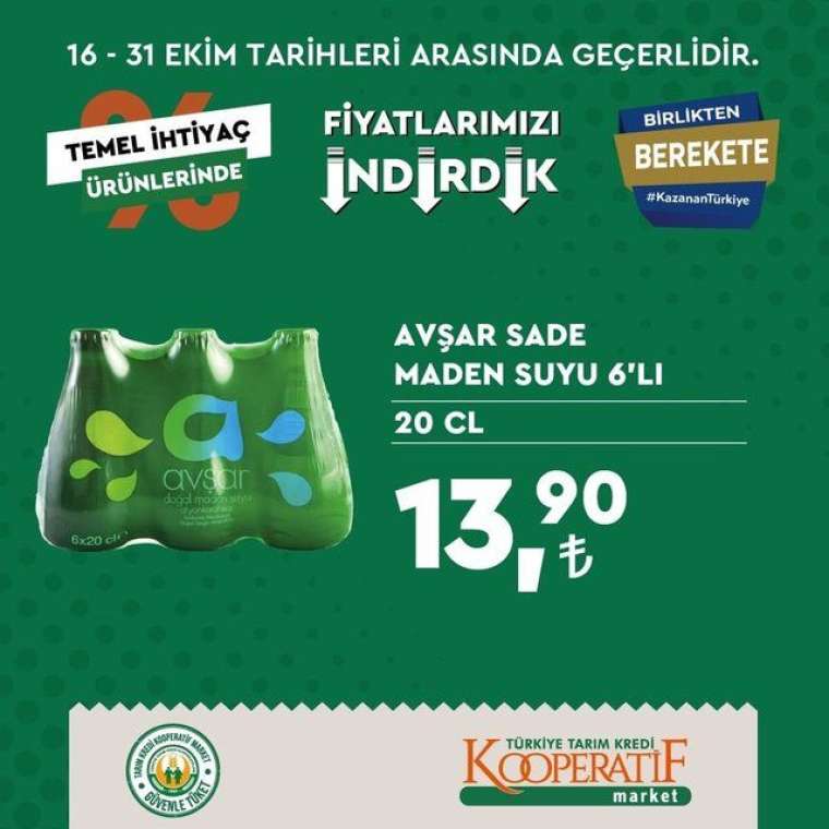 Tarım Kredi Kooperatif Market'te indirim rüzgarı esiyor! Son tarih 31 Ekim... 15