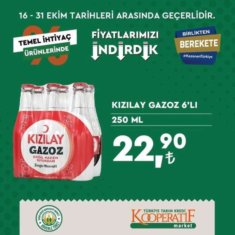 Tarım Kredi Kooperatif Market'te indirim rüzgarı esiyor! Son tarih 31 Ekim... 17