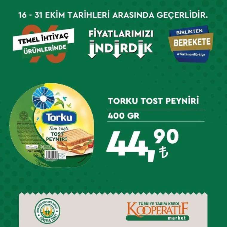 Tarım Kredi Kooperatif Market'te indirim rüzgarı esiyor! Son tarih 31 Ekim... 22