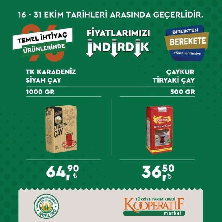 Tarım Kredi Kooperatif Market'te indirim rüzgarı esiyor! Son tarih 31 Ekim... 28