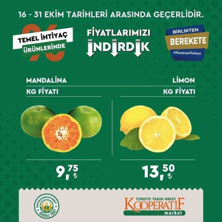 Tarım Kredi Kooperatif Market'te indirim rüzgarı esiyor! Son tarih 31 Ekim... 33