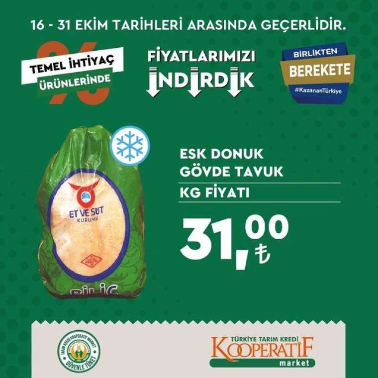 Tarım Kredi Kooperatif Market'te indirim rüzgarı esiyor! Son tarih 31 Ekim... 34