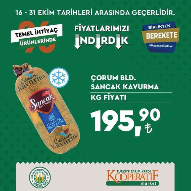 Tarım Kredi Kooperatif Market'te indirim rüzgarı esiyor! Son tarih 31 Ekim... 35