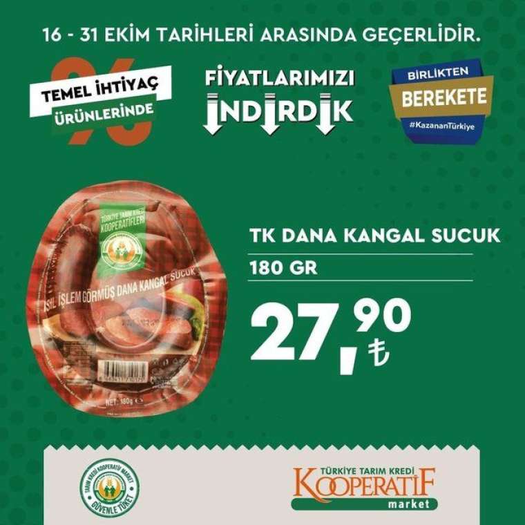 Tarım Kredi Kooperatif Market'te indirim rüzgarı esiyor! Son tarih 31 Ekim... 37