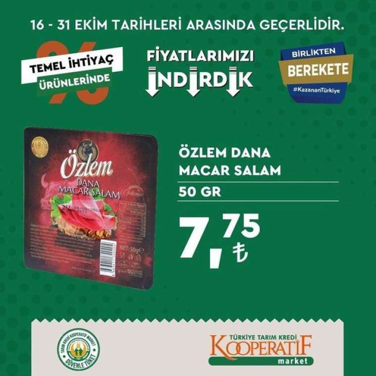 Tarım Kredi Kooperatif Market'te indirim rüzgarı esiyor! Son tarih 31 Ekim... 39