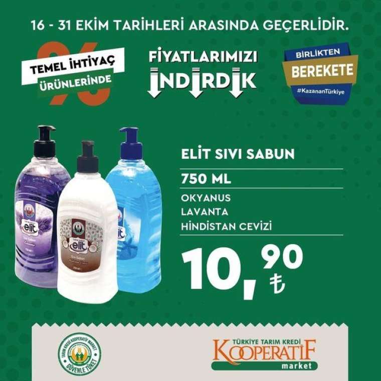 Tarım Kredi Kooperatif Market'te indirim rüzgarı esiyor! Son tarih 31 Ekim... 6