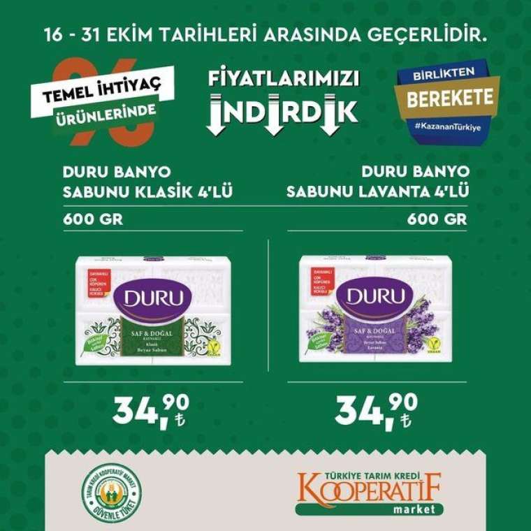 Tarım Kredi Kooperatif Market'te indirim rüzgarı esiyor! Son tarih 31 Ekim... 7