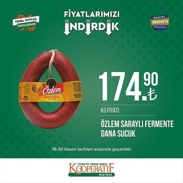 Tarım Kredi Kooperatif Market yeni indirimli ürünler listesi belli oldu 7