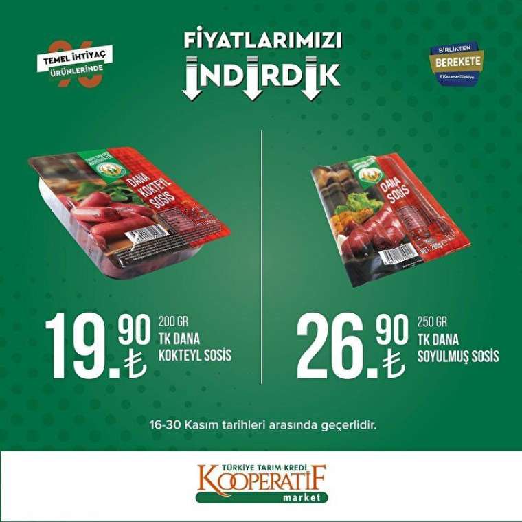 Tarım Kredi Kooperatif Market yeni indirimli ürünler listesi belli oldu 9