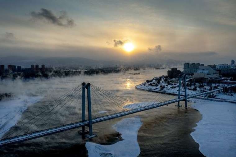 -30 dereceye rağmen bu nehir donmuyor! 4