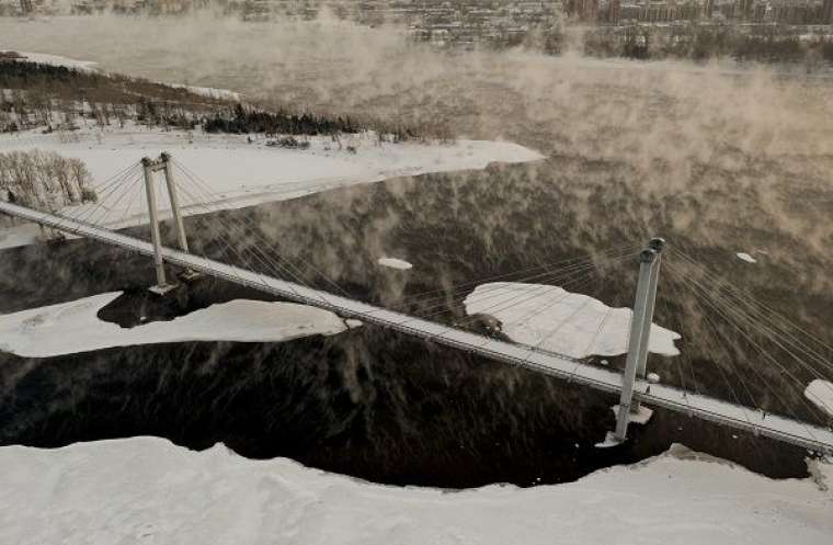 -30 dereceye rağmen bu nehir donmuyor! 7