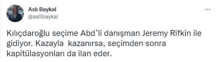 Aslı Baykal’dan ABD’li danışman göndermesi 6