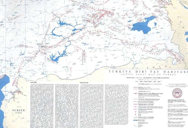 İşte en net Türkiye deprem haritası ve 6 bölgedeki diri fay hatları 7