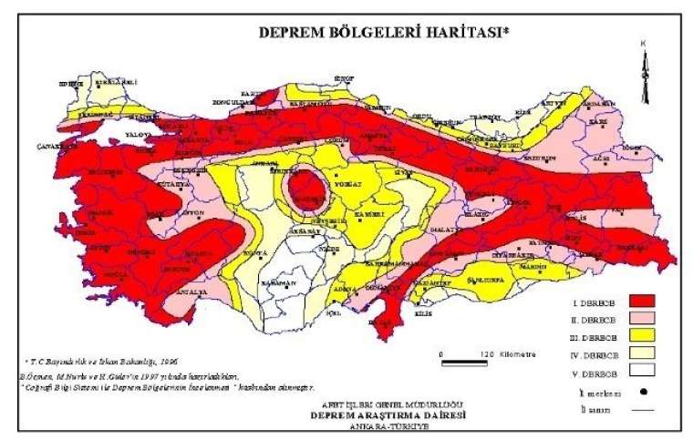 İşte en net Türkiye deprem haritası ve 6 bölgedeki diri fay hatları 10