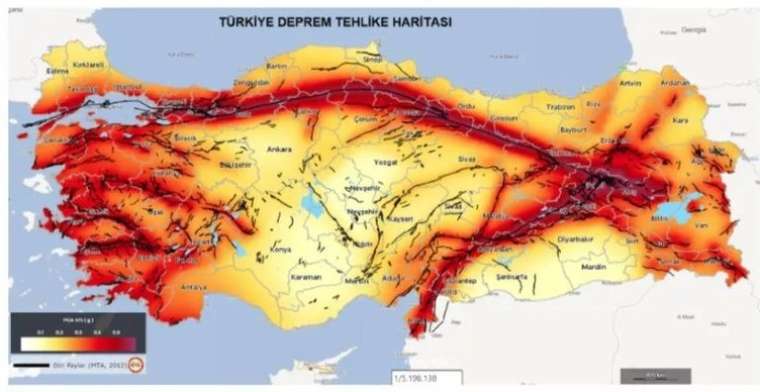 İşte en net Türkiye deprem haritası ve 6 bölgedeki diri fay hatları 14