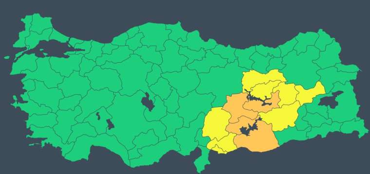 Deprem bölgesi ve 4 il için kuvvetli yağış uyarısı 2