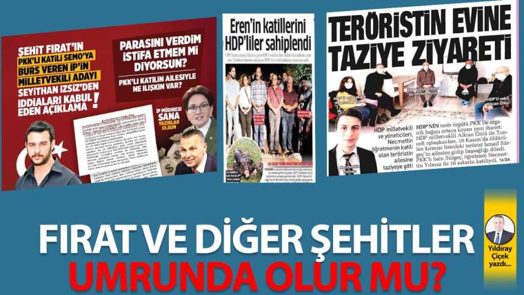 Fırat ve diğer şehitler umurunda olur mu?