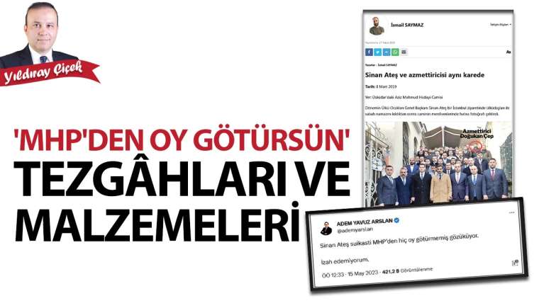 “MHP’den oy götürsün” tezgâhları ve malzemeleri