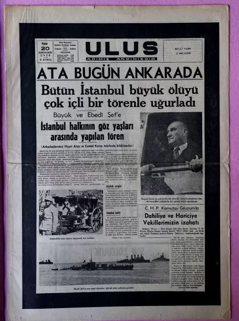 10 Kasım matemi gazetelerin tarihi manşetlerinde: Memleketi hıçkırıklara boğan kara haber 14