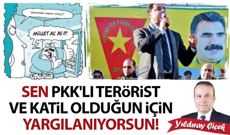 Sen PKK’lı terörist ve katil olduğun için yargılanıyorsun!