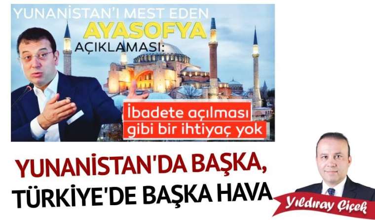 Yunanistan’da başka, Türkiye’de başka hava