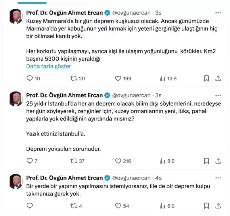 Ahmet Ercan'dan 'ezberleri bozacak' İstanbul depremi çıkışı! 6