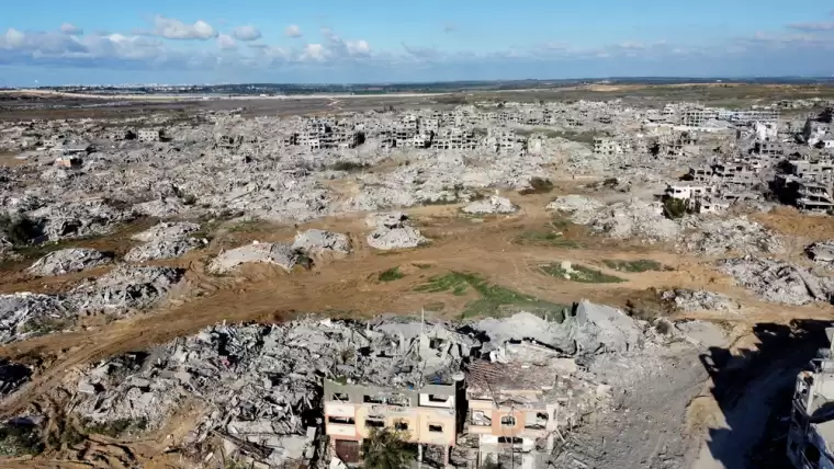 Gazze'nin kuzeyindeki yıkım böyle görüntülendi! 4