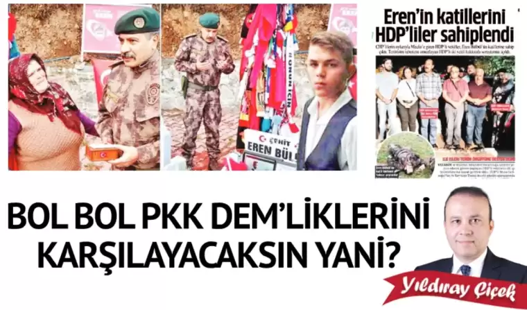 Bol bol PKK DEM’liklerini karşılayacaksın yani?