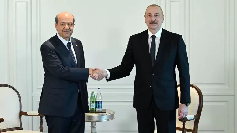 KKTC Cumhurbaşkanı Tatar, Azerbaycan Cumhurbaşkanı Aliyev ile görüştü