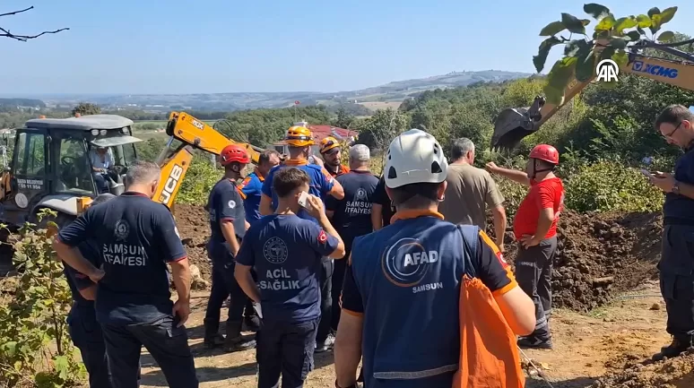 Samsun'da 2 kişi göçük altında kaldı