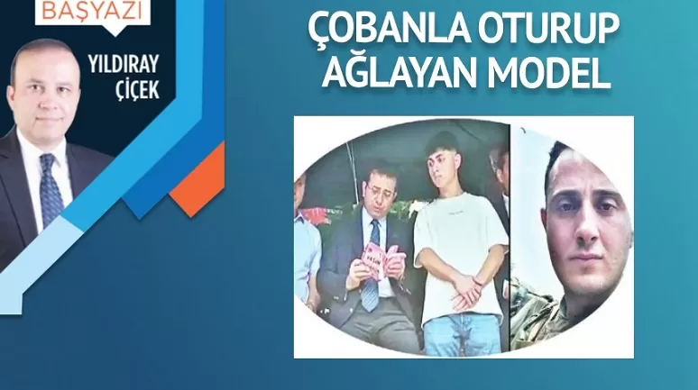 Çobanla oturup ağlayan model