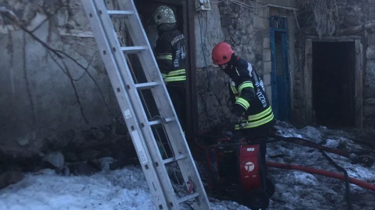 Palandöken'de bir evde yangın çıktı: 1 ölü