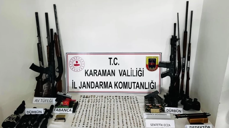 Jandarmadan silah ve tarihi eser operasyonu: 1 gözaltı