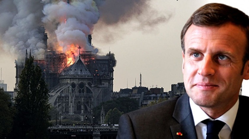 Macron'dan Notre-Dame açıklaması