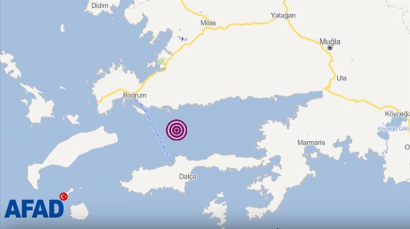 Bodrum'da korkutan deprem