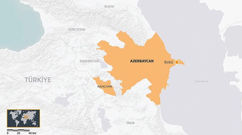 Azerbaycan'da savaş uçağı düştü