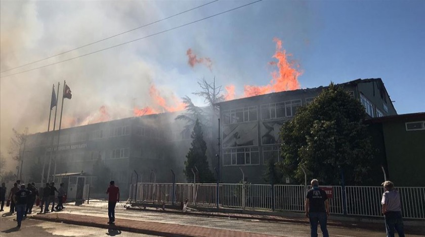 Konya'da silah fabrikasında yangın