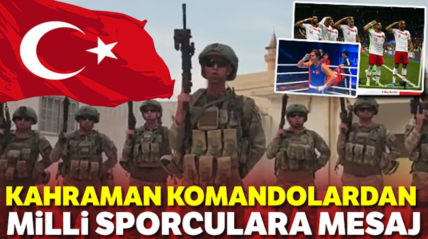 Tel Abyad'taki askerlerimizden milli sporculara mesaj