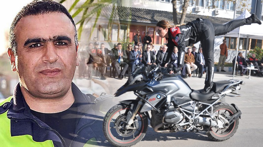 Kadın polislerimiz hayran bıraktı! Şehidimizin motoru...