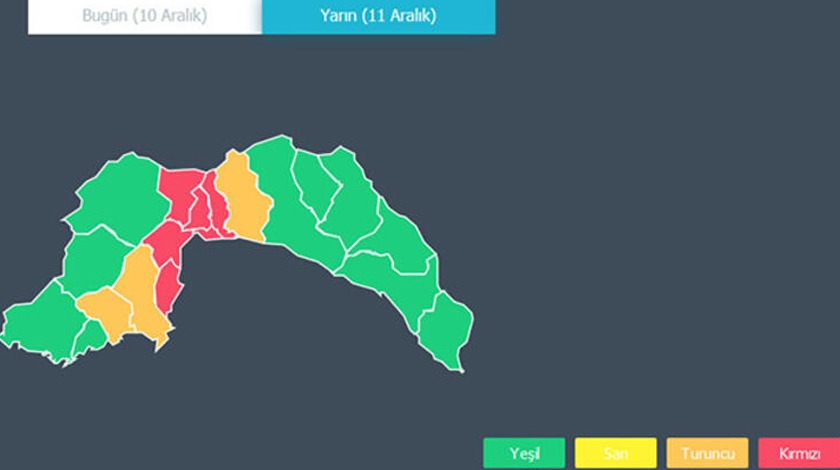 Antalya için ilk kez 'kırmızı' uyarı yapıldı
