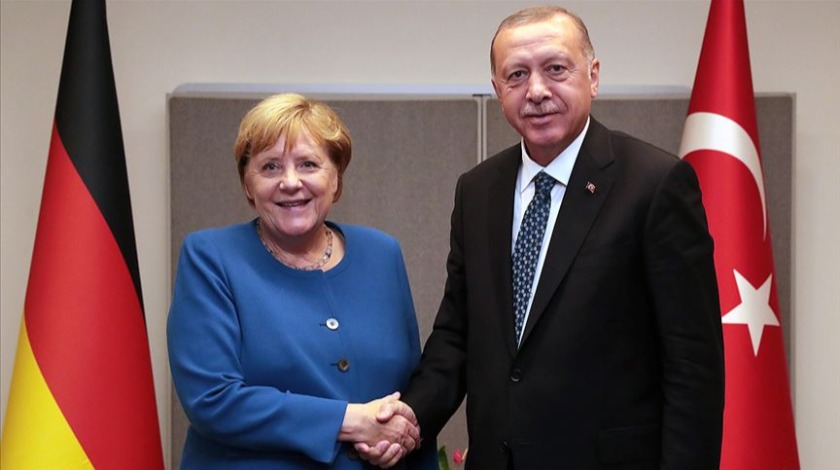 Cumhurbaşkanı Erdoğan, Merkel ile görüştü