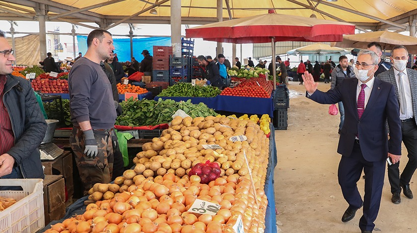 Başkan Işık Pazarcı esnafını ziyaret etti