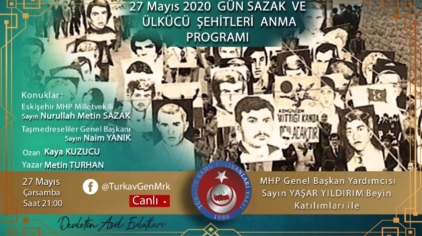 TÜRKAV'dan 27 Mayıs Ülkücü Şehitleri anma programı