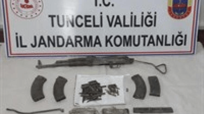 Tunceli'de teröristlere ait silah ve mühimmat ele geçirildi