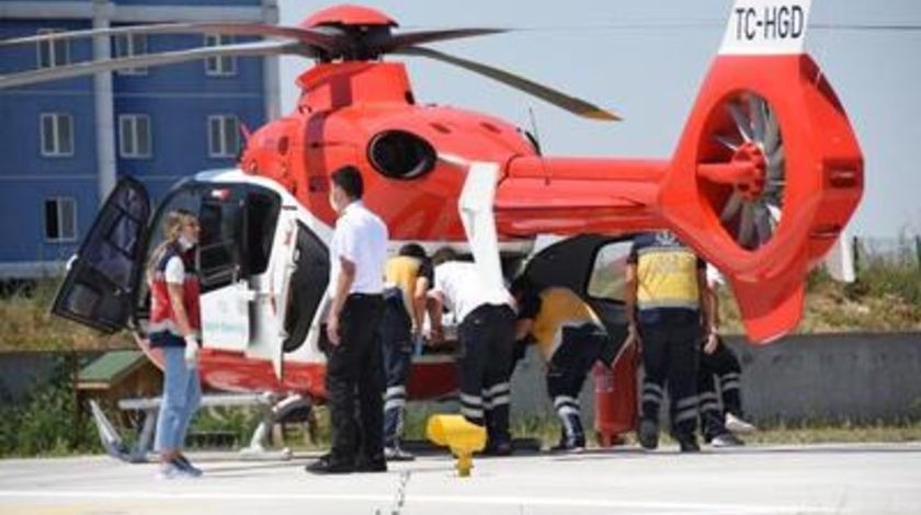 6 yaşındaki Kartal için iki ambulans helikopter havalandı