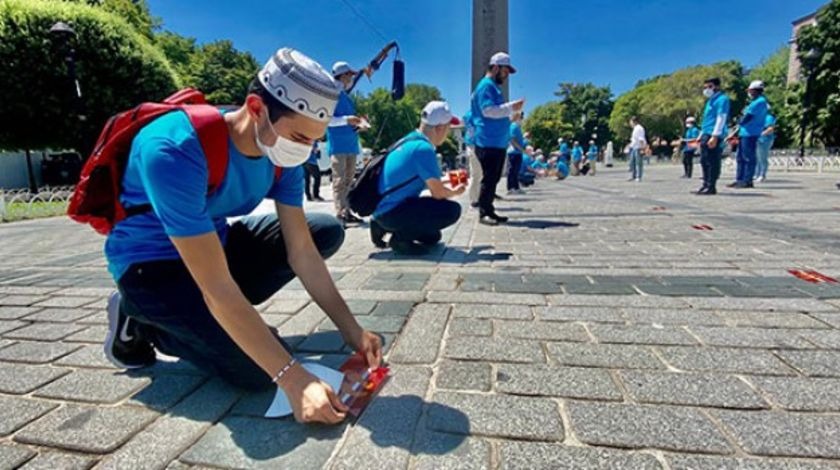 Ayasofya etrafında dikkat çeken hazırlık