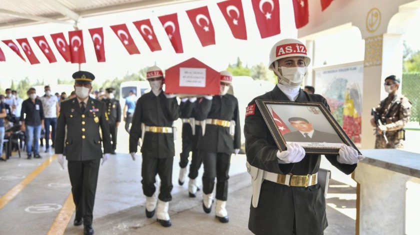 Şehit Hava Savunma Uzman Çavuş Bilal Yılmaz için tören düzenlendi